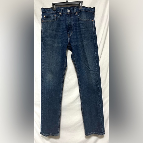 Levi's 505 Regular Fit Straight Leg Low-Stretch Denim Jeans Classic - Picture 4 of 11